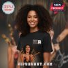 Black t-shirt with woman's image holding awards, plus BRIT Awards 2026 logo!