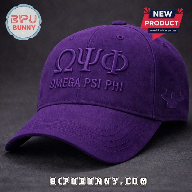 Omega Psi Phi 3D Embroidered Crest Premium Purple Hat Omega Psi Phi 3D Embroidered Crest Premium Purple Hat