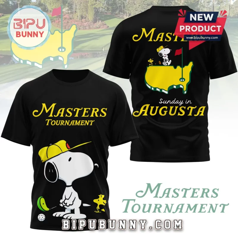 Peanuts Snoopy Masters Tournament Sunday In Augusta Golf 3D T-Shirt