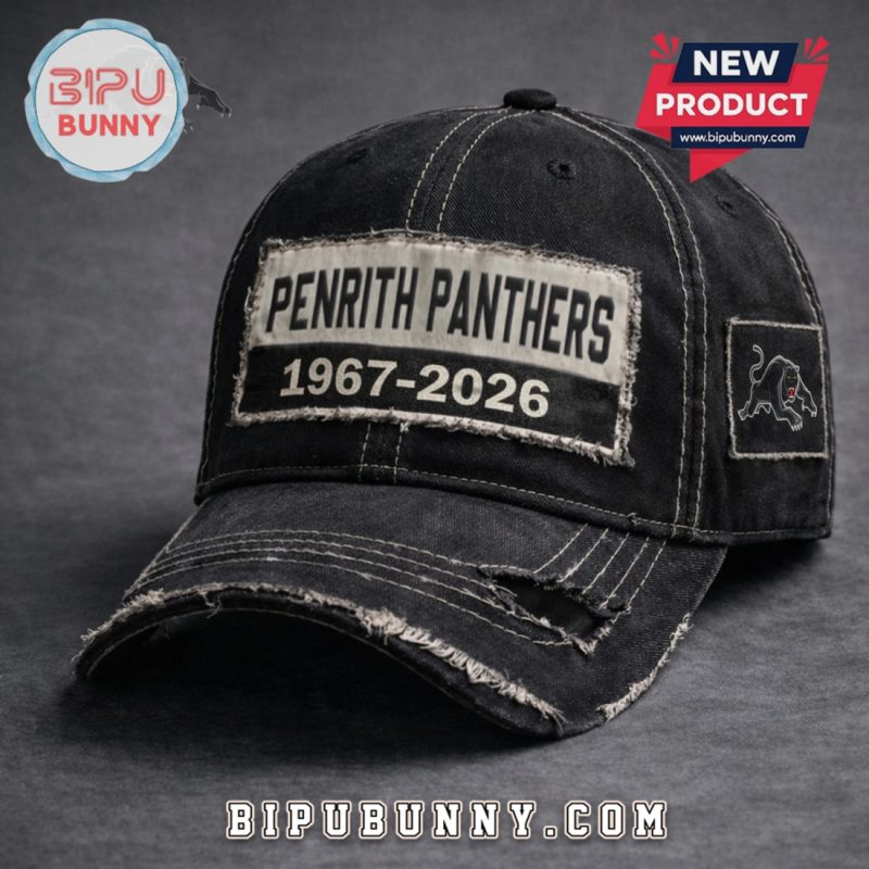 Penrith Panthers 1967-2026 Anniversary Distressed Baseball Cap