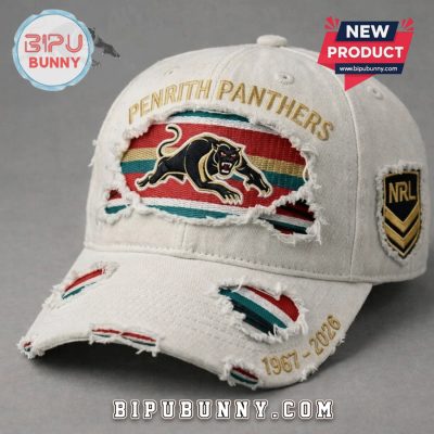 Penrith Panthers NRL 1967-2026 Anniversary Distressed Baseball Cap