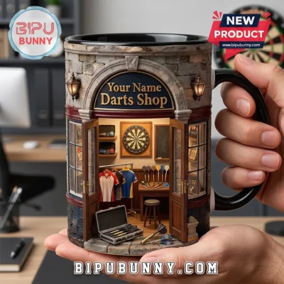 Personalized Darts Shop 3D Miniature Store Diorama Coffee Mug