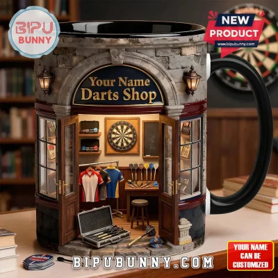 Personalized Darts Shop 3D Miniature Store Diorama Coffee Mug
