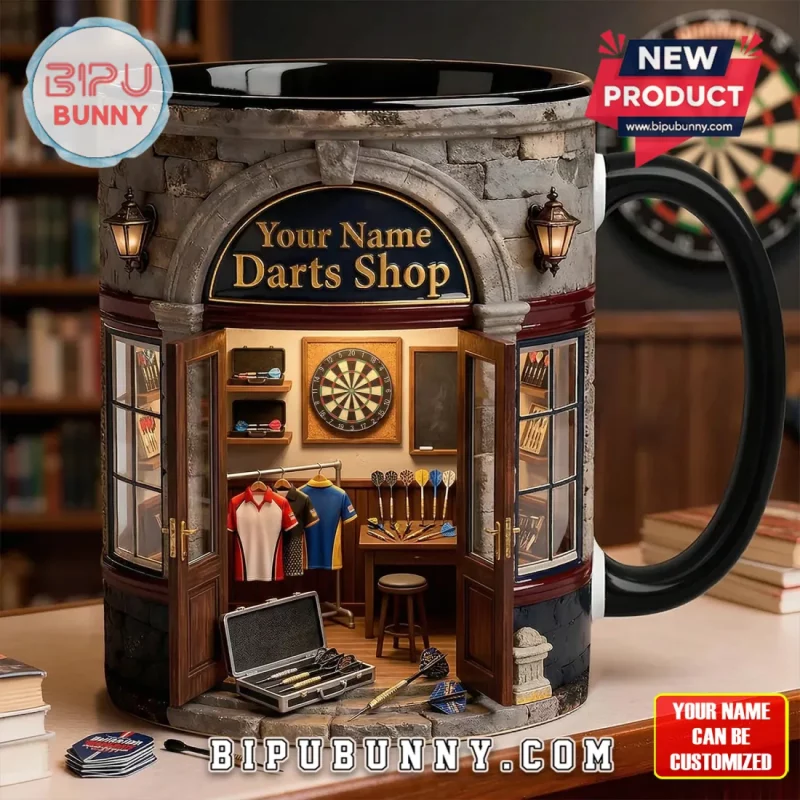 Personalized Darts Shop 3D Miniature Store Diorama Coffee Mug