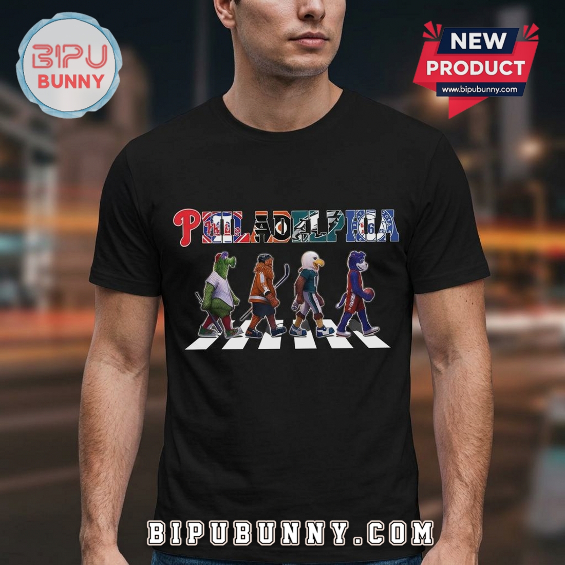 Philadelphia Phillies Abbey Road Mascot Fan Premium T-Shirt Philadelphia Phillies Abbey Road Mascot Fan Premium T-Shirt