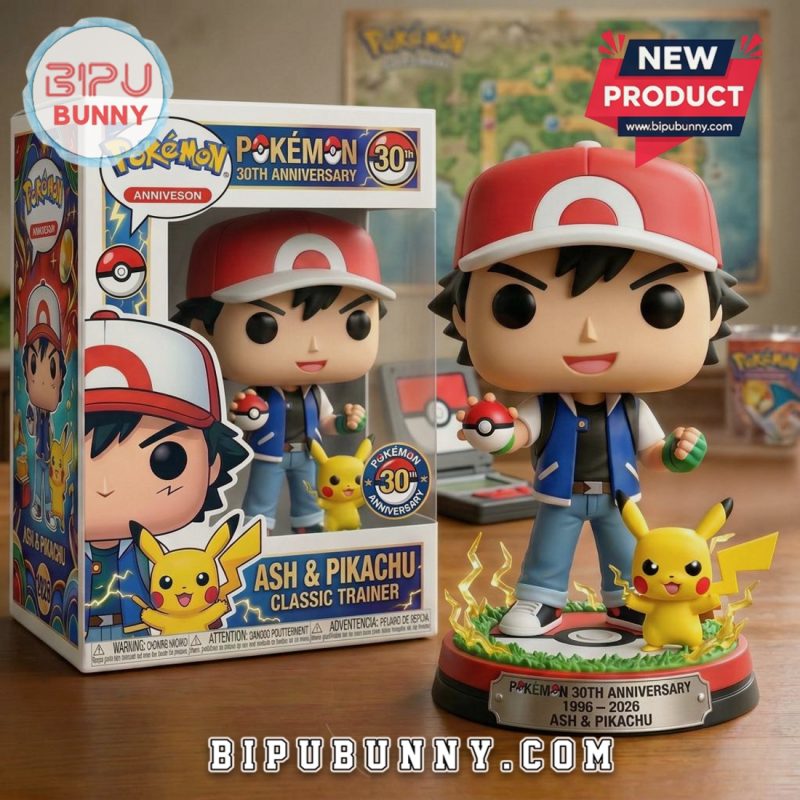 Pokémon 30th Anniversary Ash & Pikachu Classic Trainer Premium Figure Pokémon 30th Anniversary Ash & Pikachu Classic Trainer Premium Figure