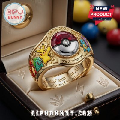 Pokémon 30th Anniversary Commemorative Gotta Catch ‘Em All Gold Ring