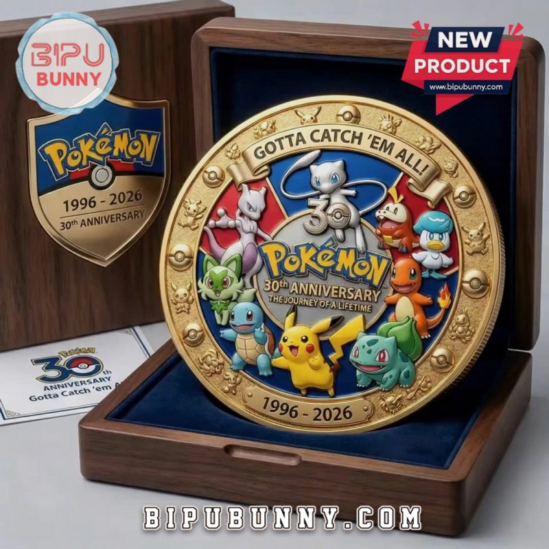 Pokémon 30th Anniversary Commemorative Premium Gold Collectible Coin