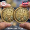Gold Pokemon coin featuring Pikachu, Charmander, Bulbasaur, Squirtle, 30TH ANNIVERSARY 1996-2026!