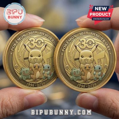 Pokemon 30th Anniversary Gold Commemorative Limited Edition Coin