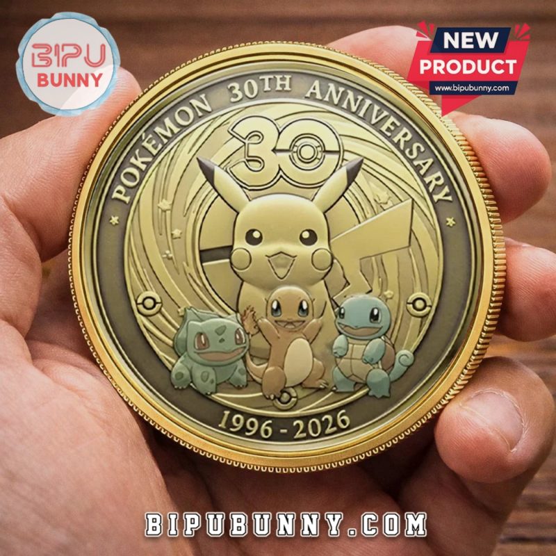 Pokemon 30th Anniversary Gold Commemorative Limited Edition Coin
