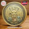 Gold coin featuring Pikachu, Charmander, Bulbasaur, Squirtle. Text: Pokemon 30th Anniversary 1996-2026!