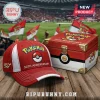 Red hat & box feature Pokémon 30th Anniversary logo. Colors: red, yellow, blue, white. Baseball cap style!