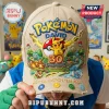 Tan cap with Pokemon & David text, Pikachu, Bulbasaur, Charmander, Squirtle, Eevee, GOTTA CATCH 'EM ALL, and 30 Anniversary 1996-2026!