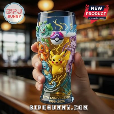Pokemon 30th Anniversary Premium Pikachu & Friends Collectible Beer Glass