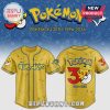 Yellow baseball jersey with Pokémon 30th anniversary design, Pikachu, and Blue Jays text.!