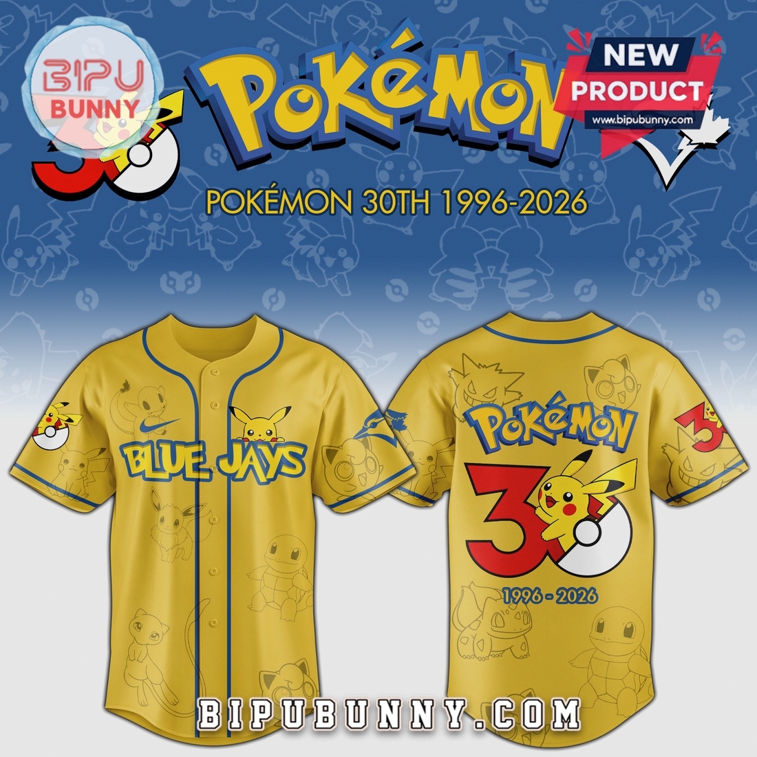 Pokémon MLB 30th Anniversary Baseball Jersey – Limited Edition Team Jersey Pokémon MLB 30th Anniversary Baseball Jersey – Limited Edition Team Jersey