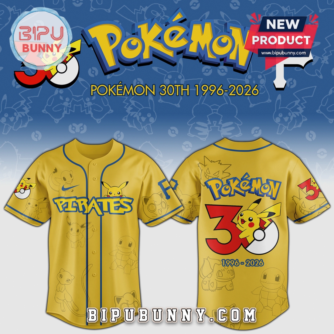 Pokémon MLB 30th Anniversary Baseball Jersey – Limited Edition Team Jersey Pokémon MLB 30th Anniversary Baseball Jersey – Limited Edition Team Jersey