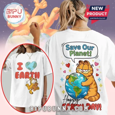 Premium Garfield Save Our Planet Happy Earth Day 2026 3D Shirt