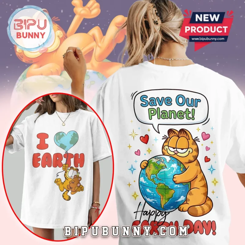 Premium Garfield Save Our Planet Happy Earth Day 2026 3D Shirt
