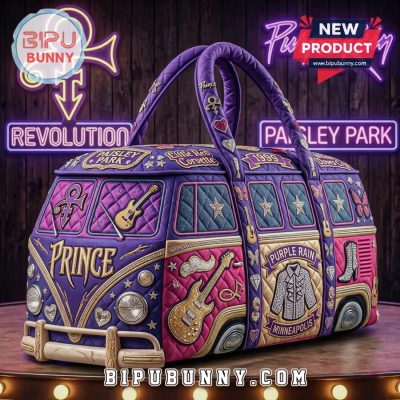 Prince Purple Rain Van Quilted Luxury Art Unique Duffle Bag