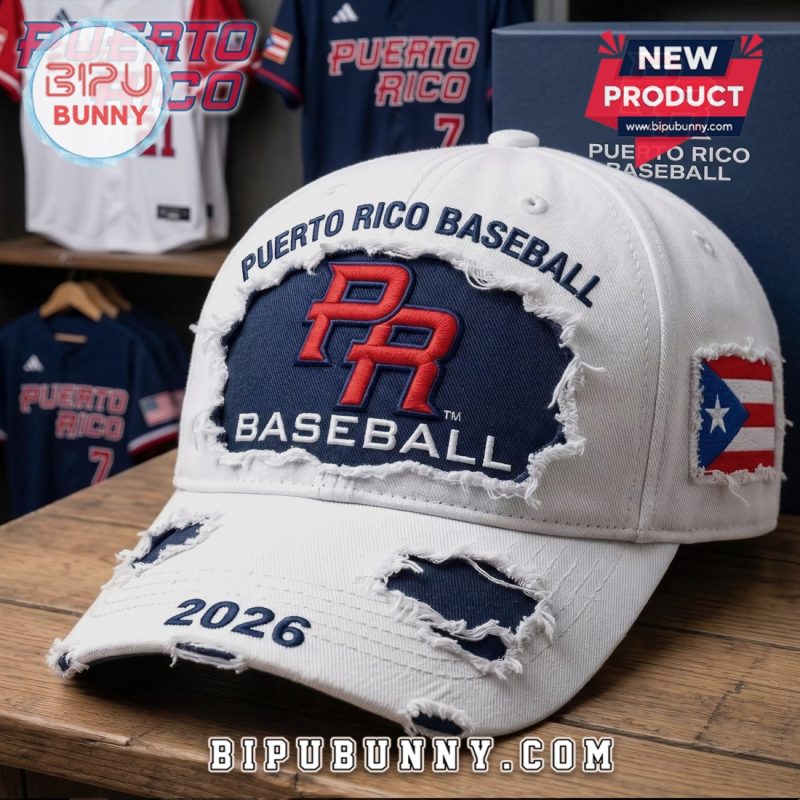 Puerto Rico Baseball Distressed 2026 WBC Premium Fashion Cap Puerto Rico Baseball Distressed 2026 WBC Premium Fashion Cap