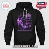 Black hoodie featuring 'A Queen was born in April' text with a crown, butterflies, and a high heel shoe graphic.!