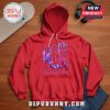 Red hoodie with 'A Queen was born in April' text, crown, butterflies, and high heel design.!