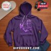 Purple hoodie with 'A Queen was born in April' text, heel with butterflies and a crown design.!
