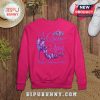 Sweatshirt with graphic: A Queen was born in April. Features a crown, butterfly high heel, and 'Happy Birthday to Me?'!