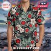 Red Hot Chili Peppers floral button-down shirt! Black/green tropical design with album logo! Rock style!