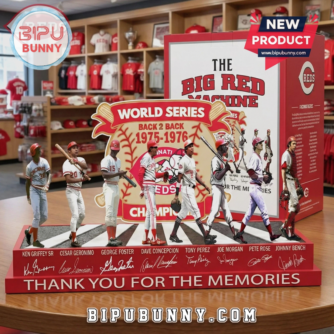 Reds Big Red Machine Champions Commemorative Baseball Figurine Reds Big Red Machine Champions Commemorative Baseball Figurine