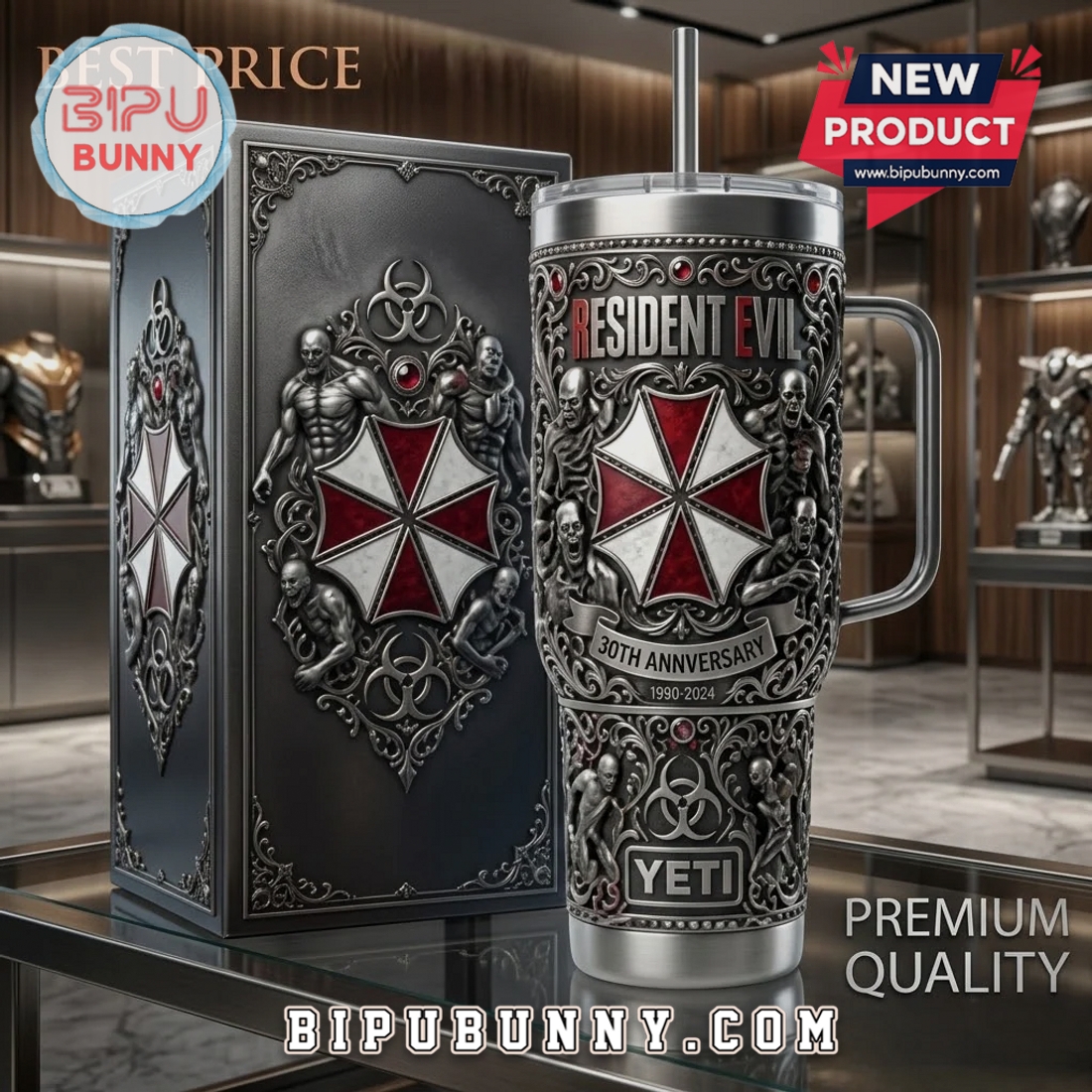 Resident Evil 30th Anniversary Premium Stainless Steel Yeti Tumbler Resident Evil 30th Anniversary Premium Stainless Steel Yeti Tumbler
