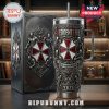 Resident Evil Yeti tumbler featuring Umbrella Corp logo, zombies, and a decorative design.!