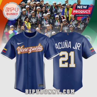 Royal Venezuela Baseball Jersey Acuna Jr. World Classic Home Jersey