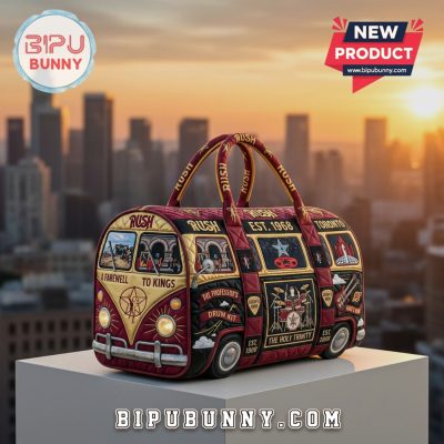 Rush Band Est. 1968 Van Quilted Graphic Music Duffle Bag