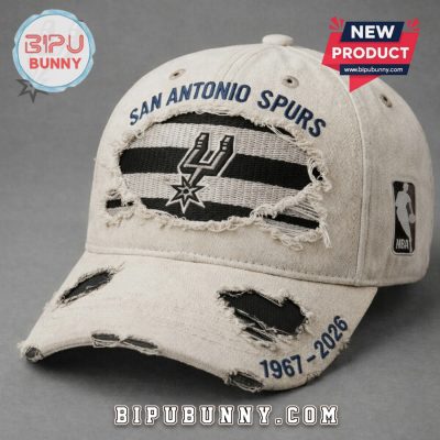 San Antonio Spurs Distressed 1967-2026 NBA Fan Edition Baseball Cap