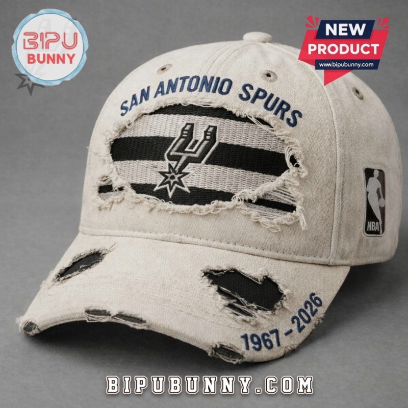 San Antonio Spurs Distressed 1967-2026 NBA Fan Edition Baseball Cap San Antonio Spurs Distressed 1967-2026 NBA Fan Edition Baseball Cap
