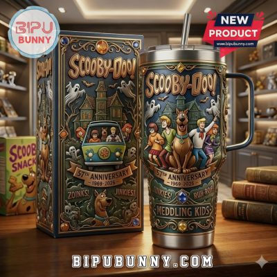Scooby-Doo 57th Anniversary Embossed Commemorative Stainless Steel Tumbler