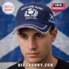 Navy cap with 'Scotland Rugby', thistle graphic, Scotland text, Alba Gu Brath text, and Scottish flag detail.!