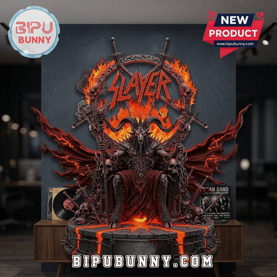 Slayer Throne Premium Statue, Dark Lord Satanic Metal 3D Figurine Slayer Throne Premium Statue, Dark Lord Satanic Metal 3D Figurine