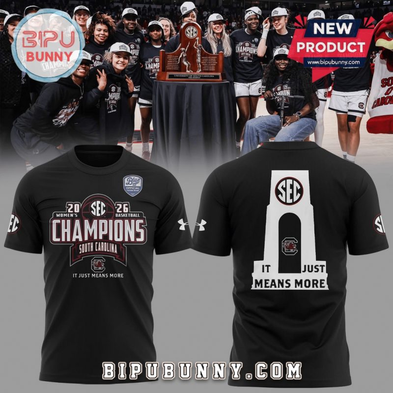South Carolina Gamecocks SEC Champions 2026 Basketball Graphic T-Shirt South Carolina Gamecocks SEC Champions 2026 Basketball Graphic T-Shirt