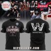 Black T-shirt with '2026 Women's SEC Champions South Carolina' design on the front and 'W Basketball' graphic on the back.!