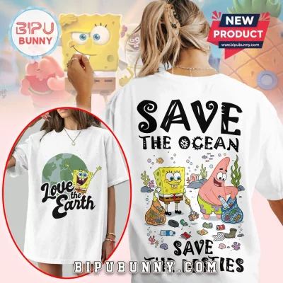 SpongeBob Patrick Save The Ocean Earth Day 2026 Graphic T-Shirt