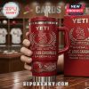 Red Yeti tumbler featuring the St. Louis Cardinals 144th anniversary logo, cap, and stadium design.!