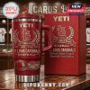 Yeti mug and box, Cardinal red, celebrating the St. Louis Cardinals 144th Anniversary, 1882-2026, with logo and baseball imagery.!