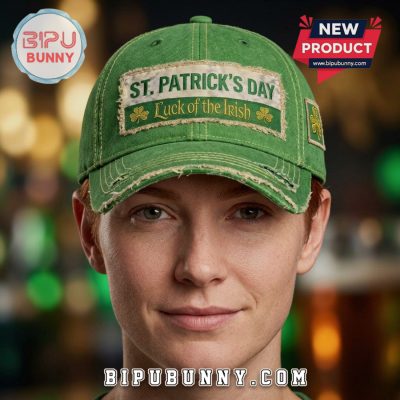 St. Patrick’s Day Luck of The Irish Embroidered Distressed Baseball Cap