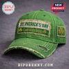 Green hat with St. Patrick's Day Luck of the Irish text and clover. Distressed style.!