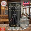 Customizable Darth Vader tumbler. Details of his suit labeled above his full body image. Clad in the full armor of the Sith!