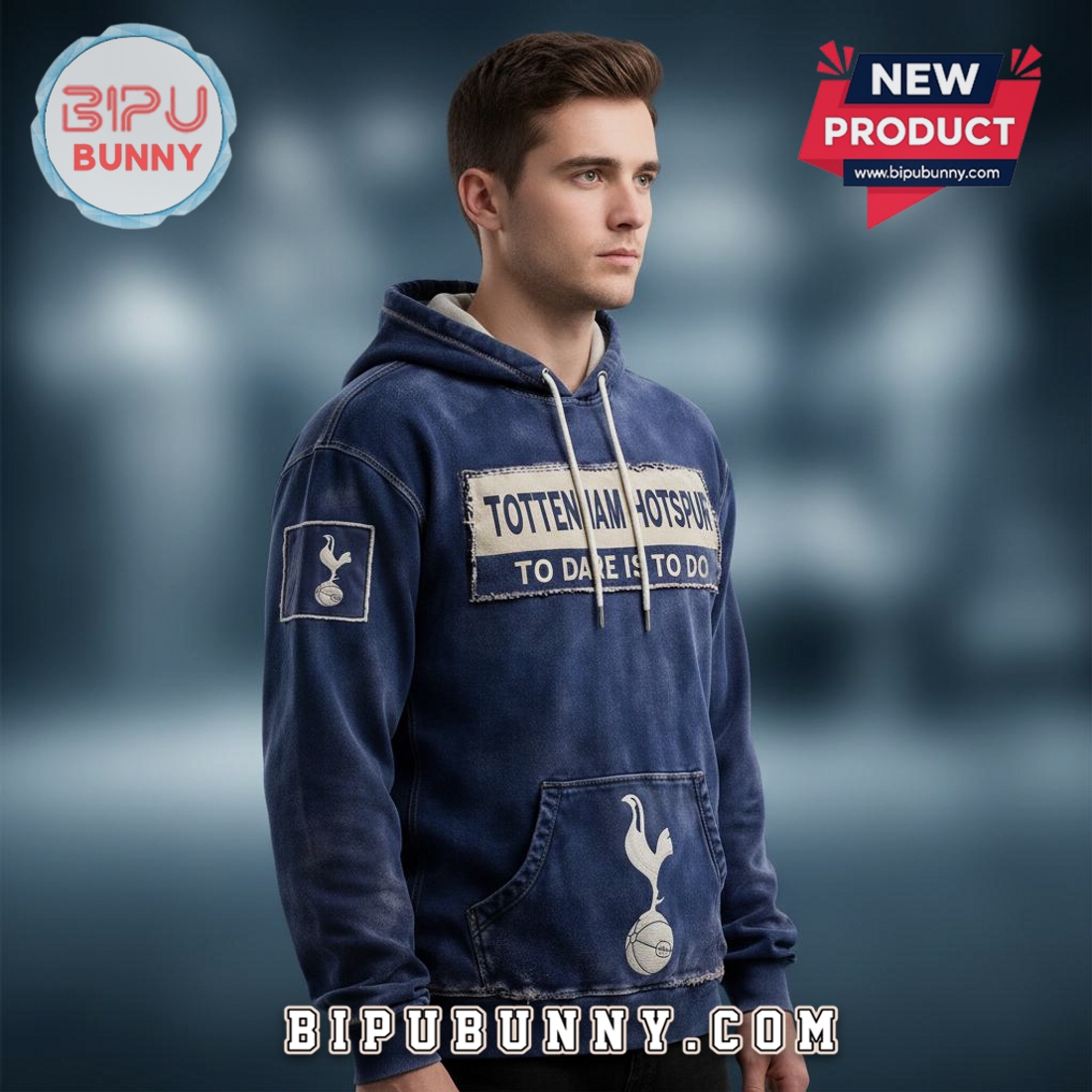Tottenham Hotspur Distressed Logo Premium Fashion Pullover Hoodie Tottenham Hotspur Distressed Logo Premium Fashion Pullover Hoodie